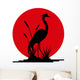 Heron Silhouette with Giant