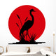 Heron Silhouette with Giant