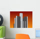 Renaissance center at sunset Wall Mural