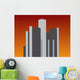 Renaissance center at sunset Wall Mural