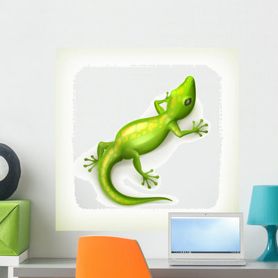 Reptile Wall Mural shown on a wall
