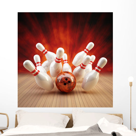 Bowling Strike Red Orange