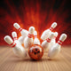 Bowling Strike Red Orange