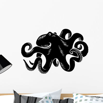 Big Octopus shown on a wall