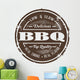 Vintage Style BBQ Stamp Wall Decal