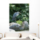 Grey Heron Standing Rock Wall Mural