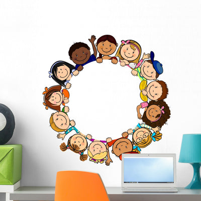 Children White Circle shown on a wall