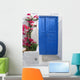 Blue Santorini Door Wall Mural