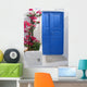 Blue Santorini Door Wall Mural