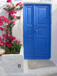 Blue Santorini Door Wall Mural