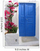 Blue Santorini Door Wall Mural