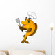 cartoon fish chef smiling Wall Decal