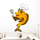 cartoon fish chef smiling Wall Decal