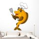 cartoon fish chef smiling Wall Decal