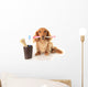Dog and Tooth Brush Wall Decal
