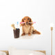 Dog and Tooth Brush Wall Decal