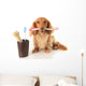 Dog and Tooth Brush Wall Decal