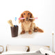 Dog and Tooth Brush Wall Decal