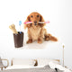 Dog and Tooth Brush Wall Decal