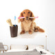 Dog and Tooth Brush Wall Decal