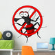 stop mosquito cartoon Wall Decal