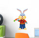 Rabbit Cartoon Vector White Wall Decal
