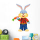 Rabbit Cartoon Vector White Wall Decal