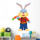 Rabbit Cartoon Vector White Wall Decal