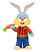 Rabbit Cartoon Vector White Wall Decal