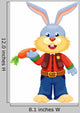 Rabbit Cartoon Vector White Wall Decal
