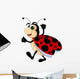 funny Ladybug cartoon Wall Decal