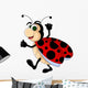 funny Ladybug cartoon Wall Decal