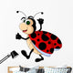 funny Ladybug cartoon Wall Decal