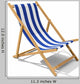 Deck Chair with Blue