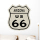 Route 66 sign, Arizona state. High resolution illustration Wall Decal
