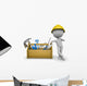 Construction Carpentry Worker Wall Decal
