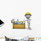 Construction Carpentry Worker Wall Decal
