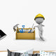 Construction Carpentry Worker Wall Decal