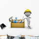Construction Carpentry Worker Wall Decal
