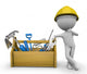 Construction Carpentry Worker Wall Decal