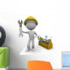 Little Carpentry Worker Wall Decal