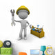 Little Carpentry Worker Wall Decal