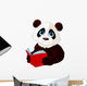 Panda reading a book Wall Decal