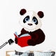 Panda reading a book Wall Decal