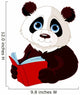 Panda reading a book Wall Decal