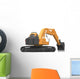 Excavator Illustration Wall Decal