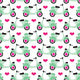 Seamless Retro Scooter Pattern Wall Decal