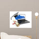 E-learning Laptop Diploma Wall Decal
