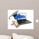 E-learning Laptop Diploma Wall Decal