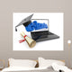 E-learning Laptop Diploma Wall Decal